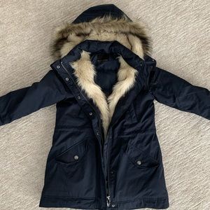 Banana Republic faux fur lined parka